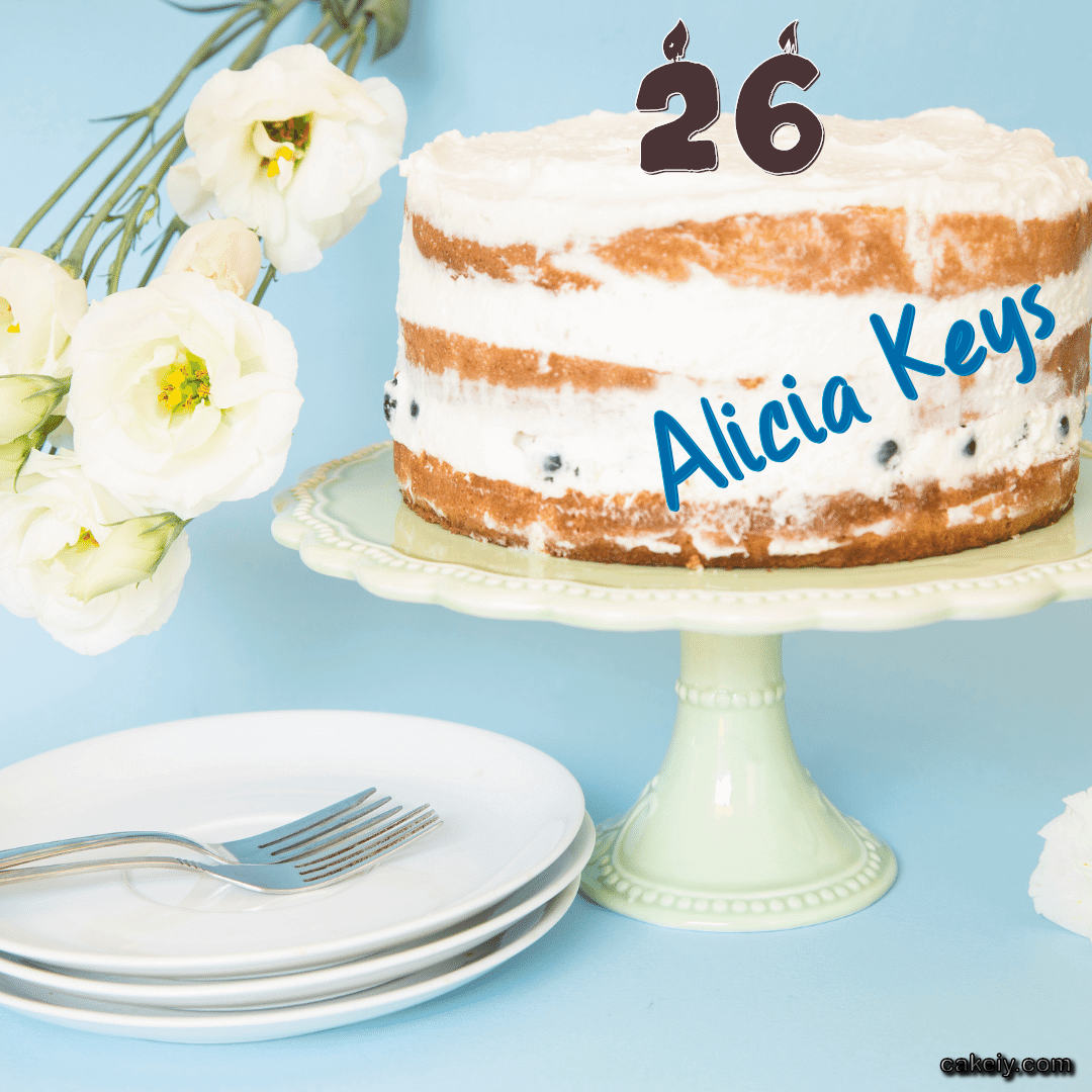 White Plum Cake for Alicia Keys
