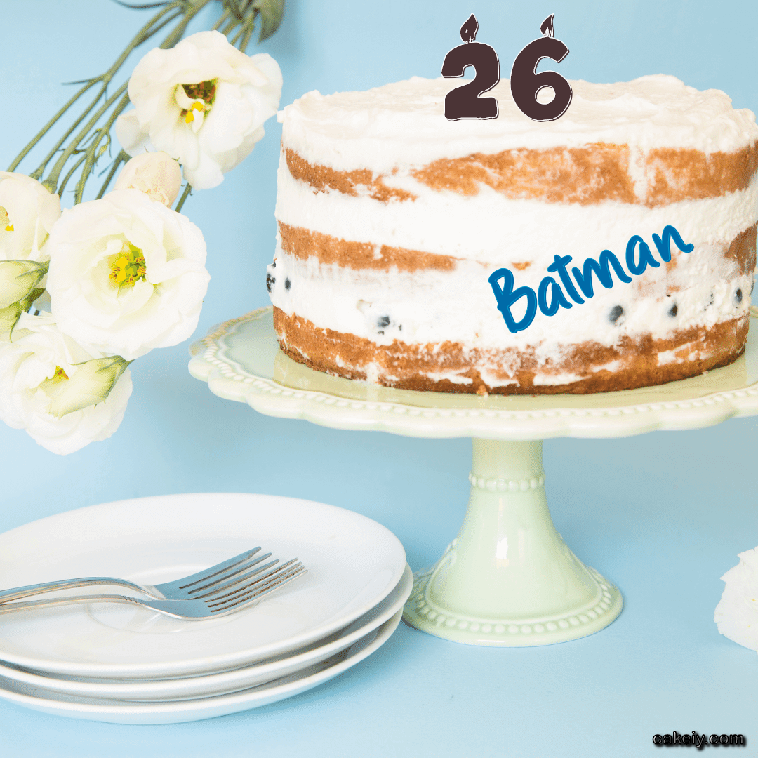 White Plum Cake for Batman