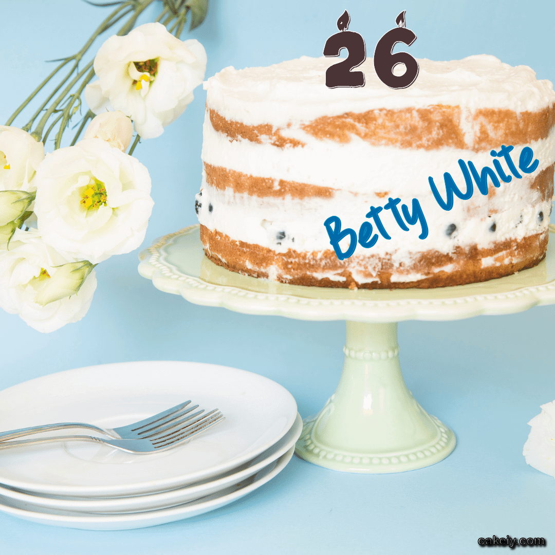 White Plum Cake for Betty White