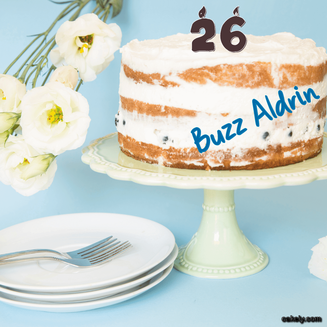 White Plum Cake for Buzz Aldrin