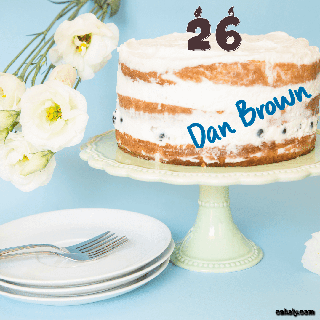 White Plum Cake for Dan Brown