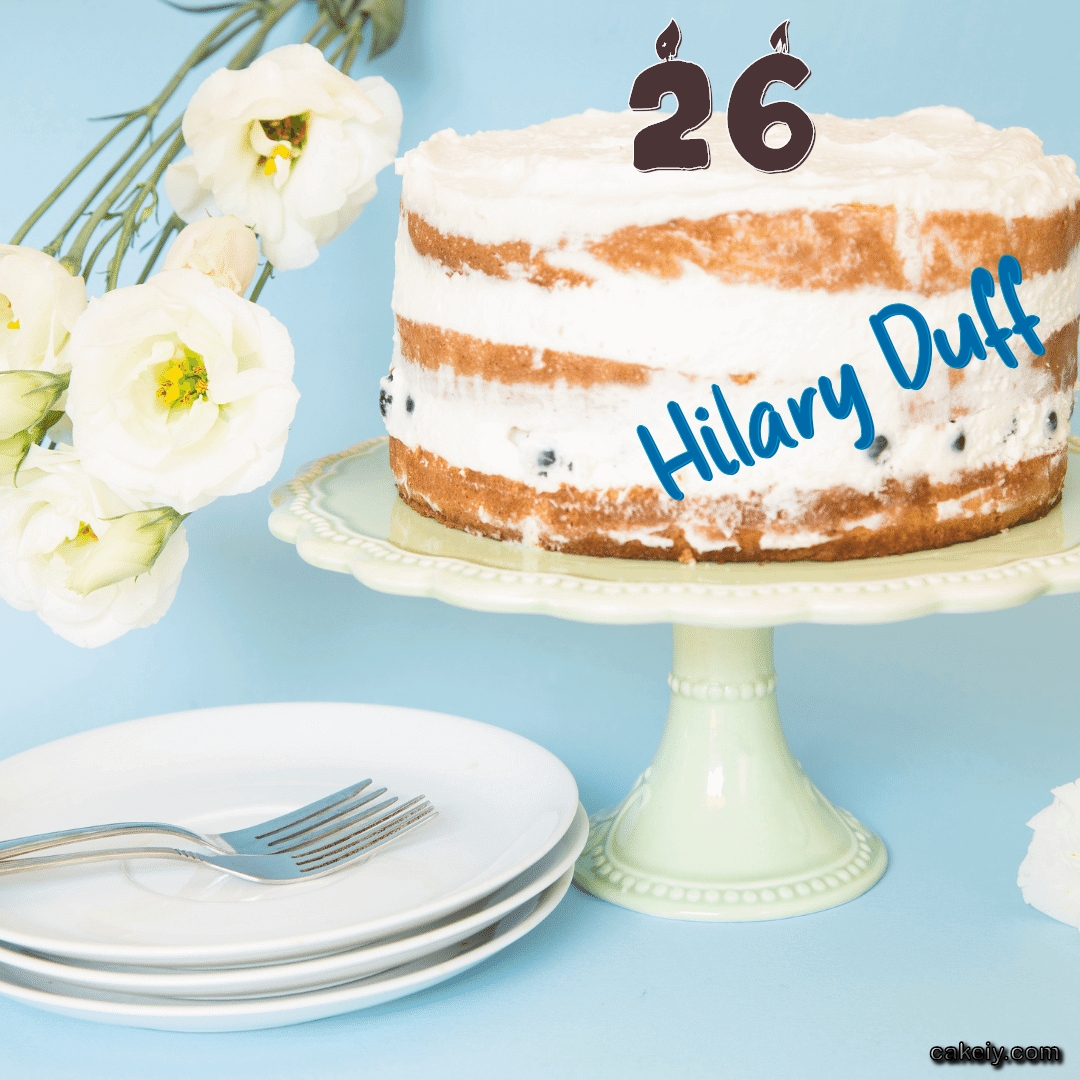 White Plum Cake for Hilary Duff