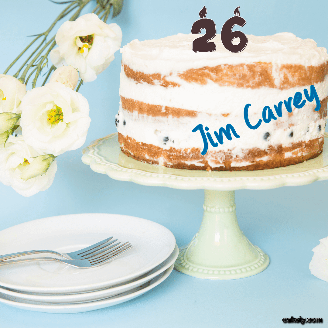 White Plum Cake for Jim Carrey