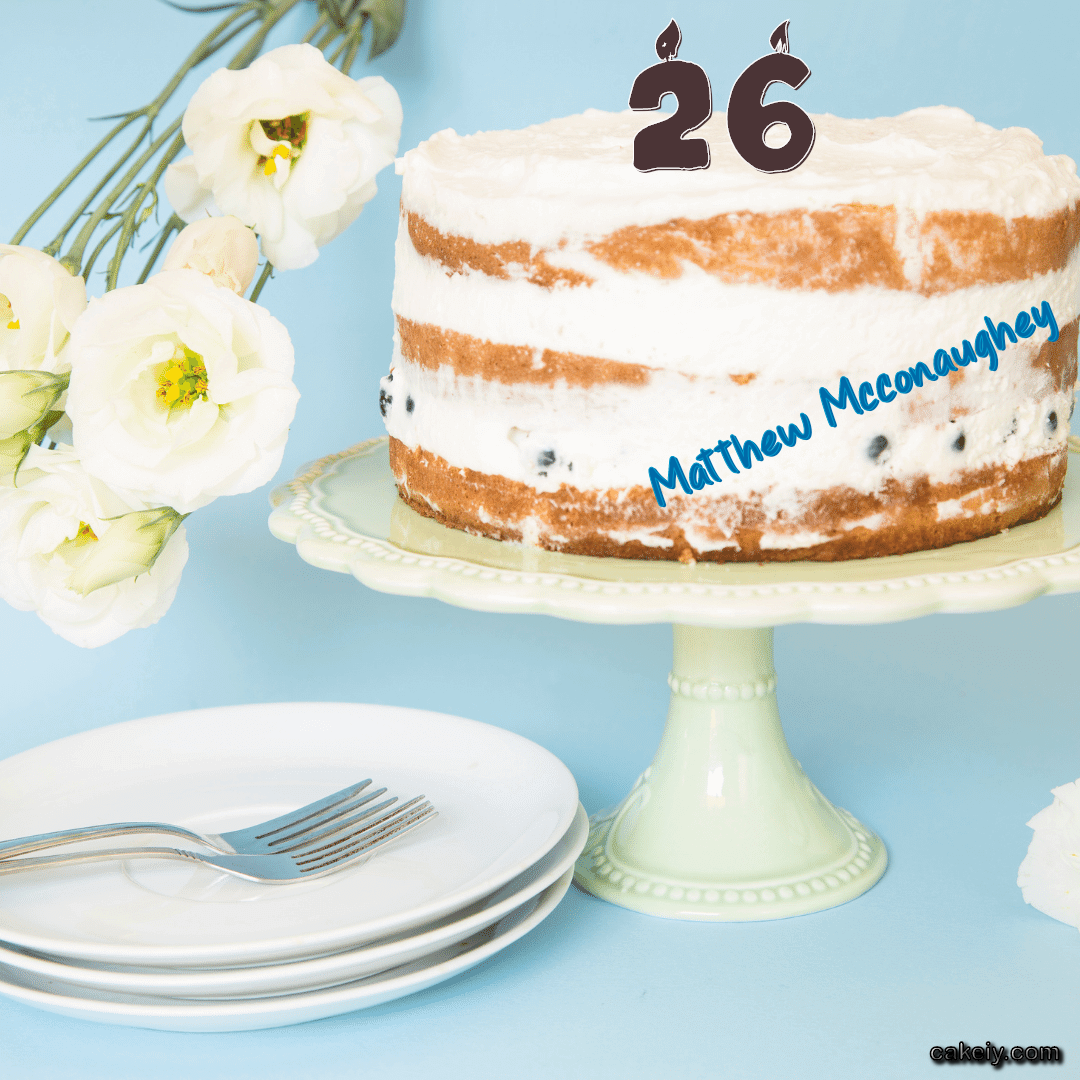 White Plum Cake for Matthew Mcconaughey