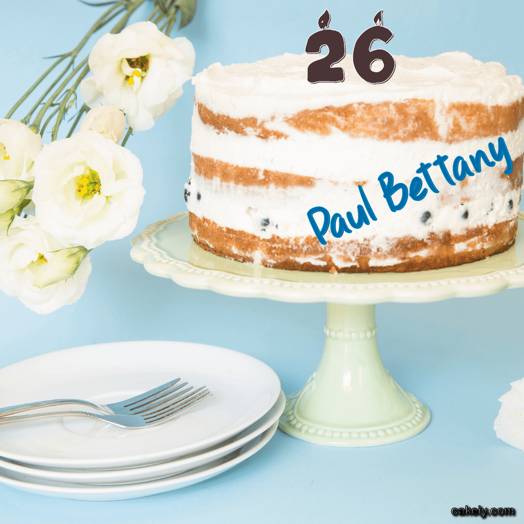White Plum Cake for Paul Bettany